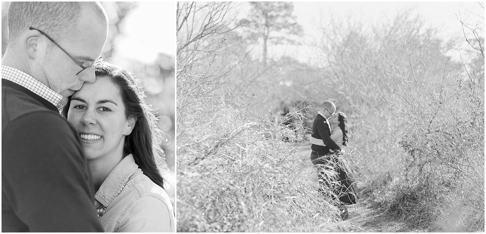 couple hugging in field during winter photo session