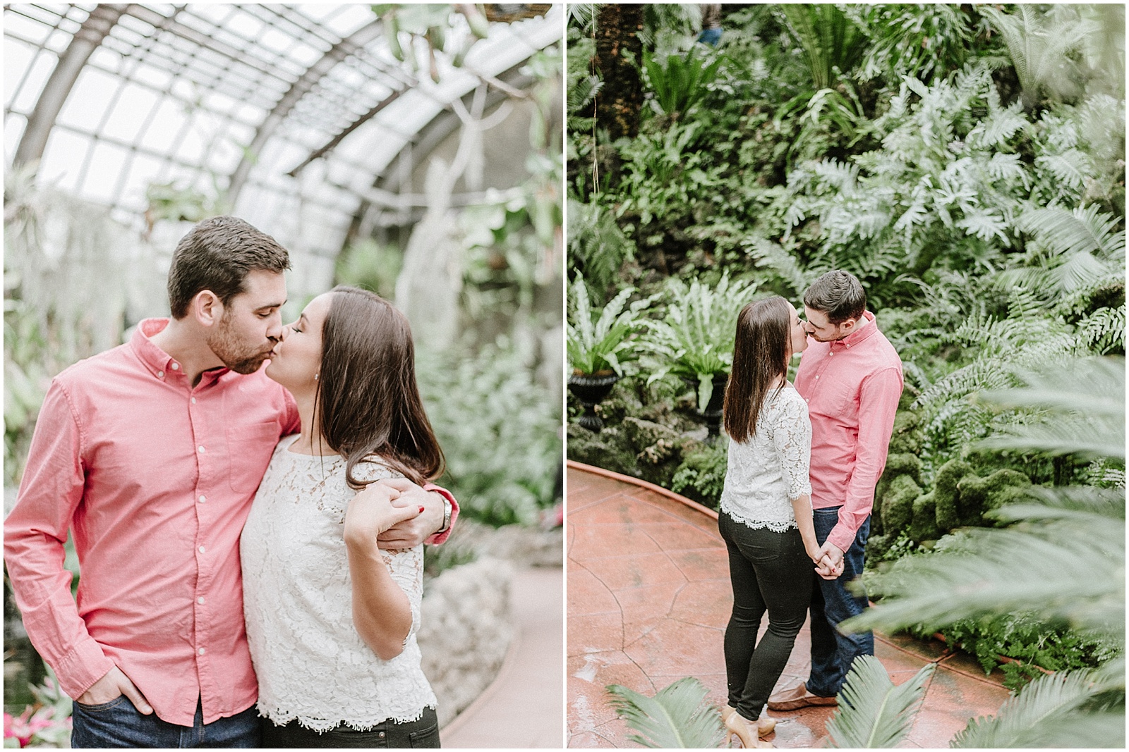 Greenhouse engagement photo session in Chicago