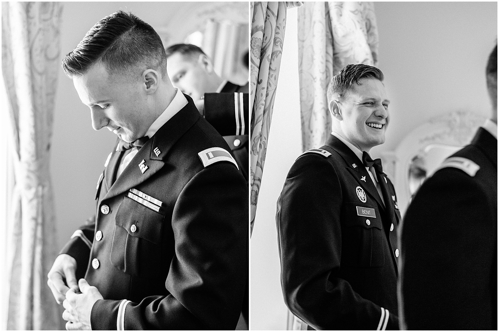military groom and groomsmen