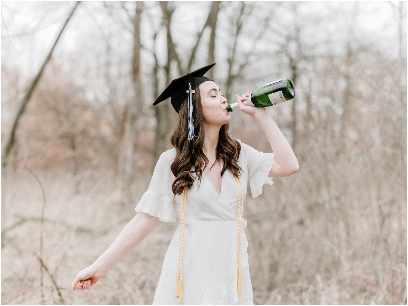 graduating college champagne