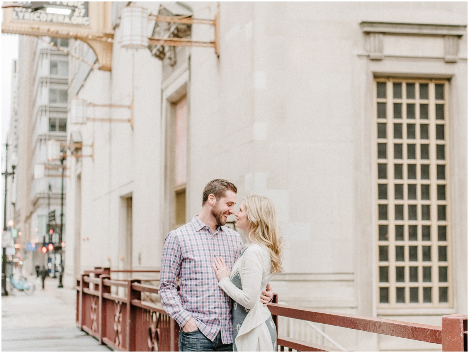 Engagement session by Civic Opera House Chicago