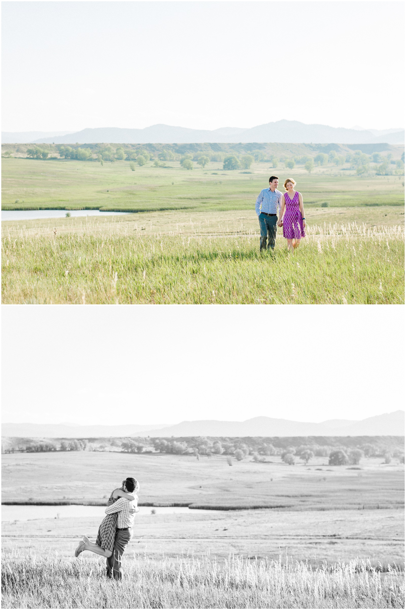mountain backdrop engagement session