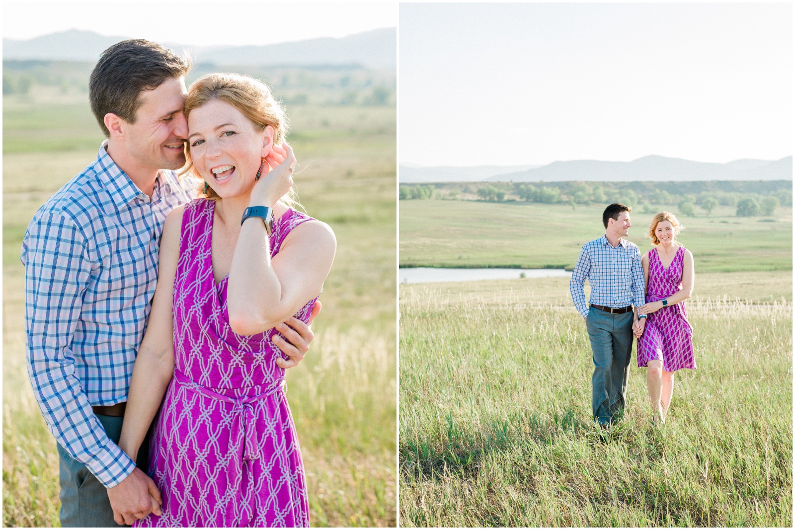 Cute cuddly mountain engagement photos