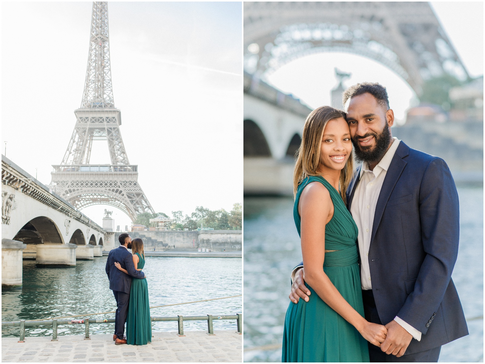 Eiffel tower Paris engagement session