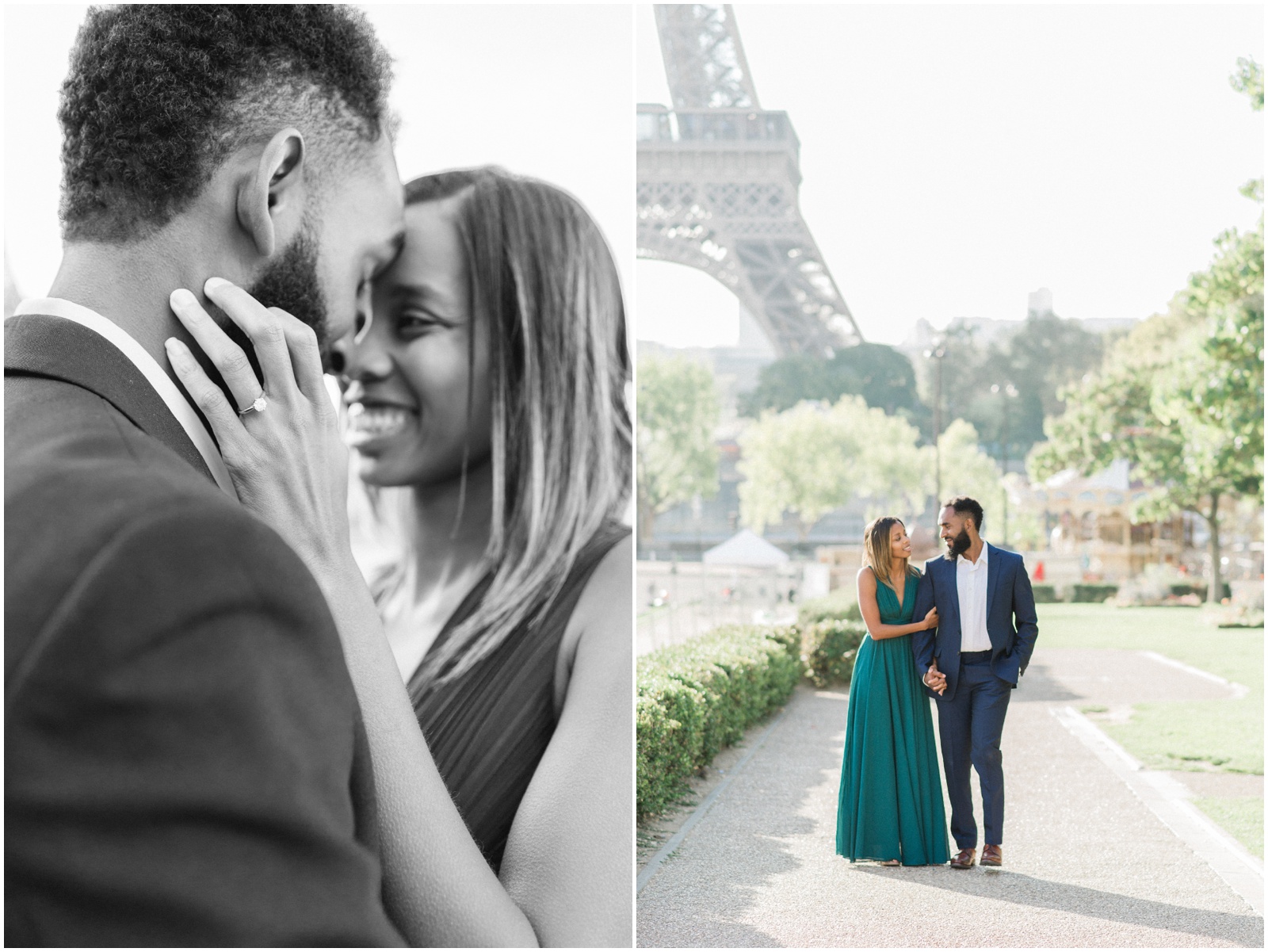 Engagement session in Paris at Trocadero
