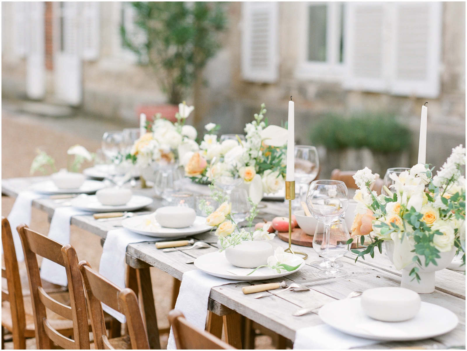 Fall French chateau wedding table