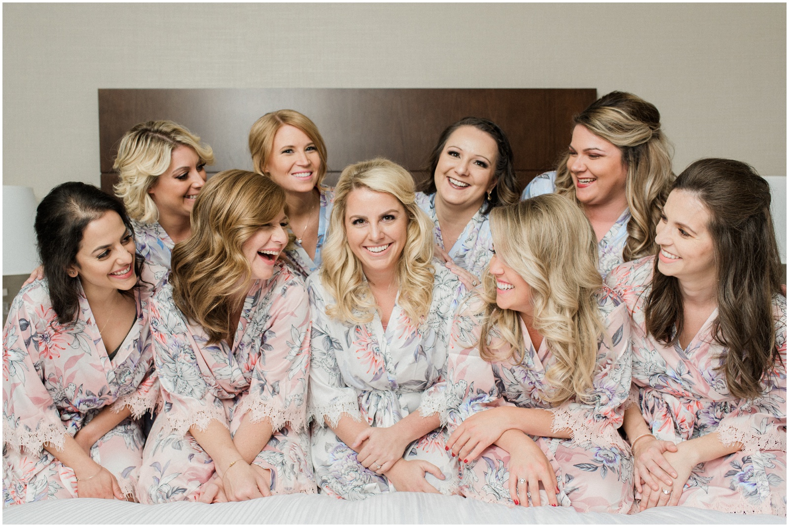 bridesmaids flower robes