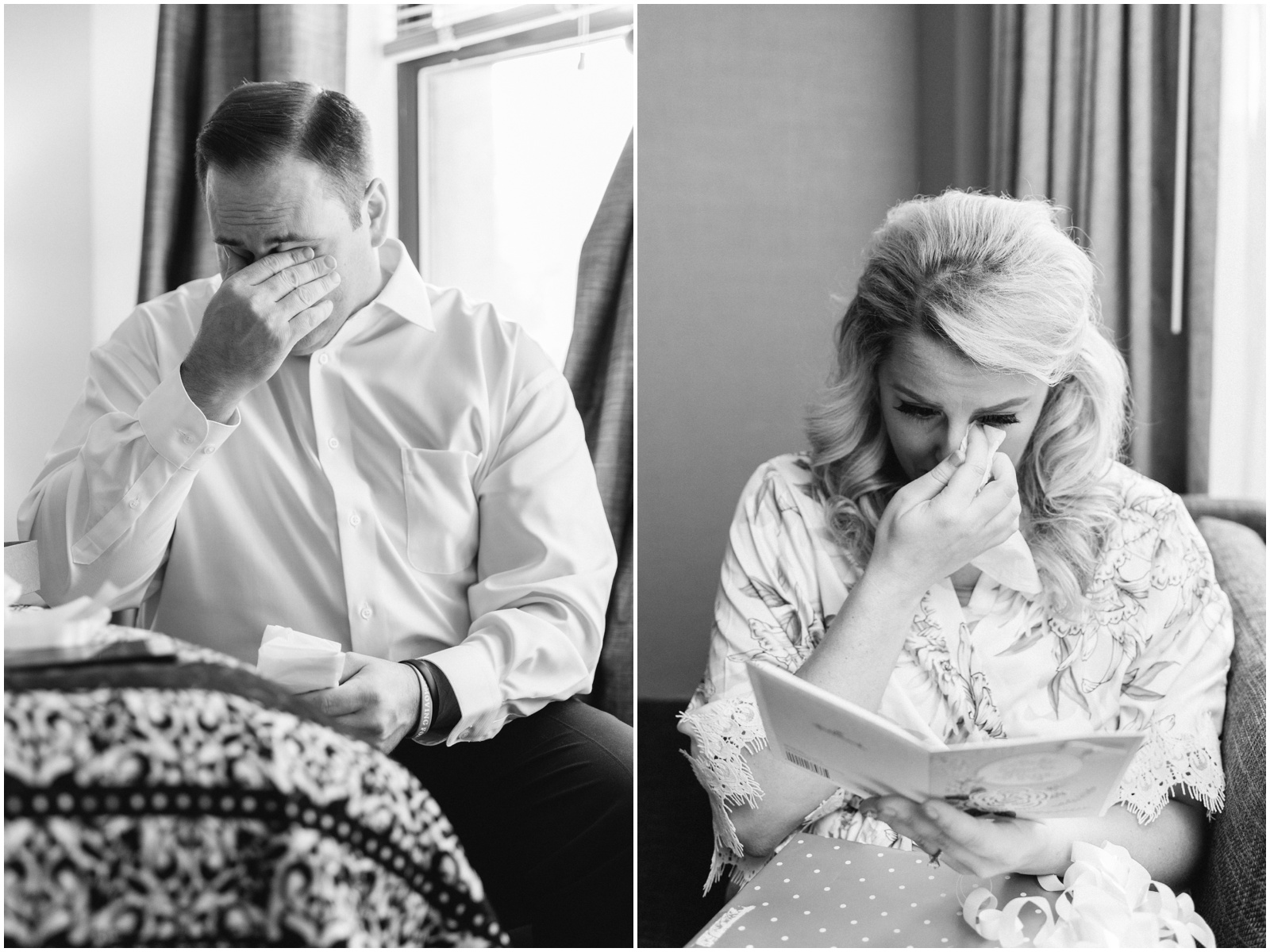 crying reading wedding letters