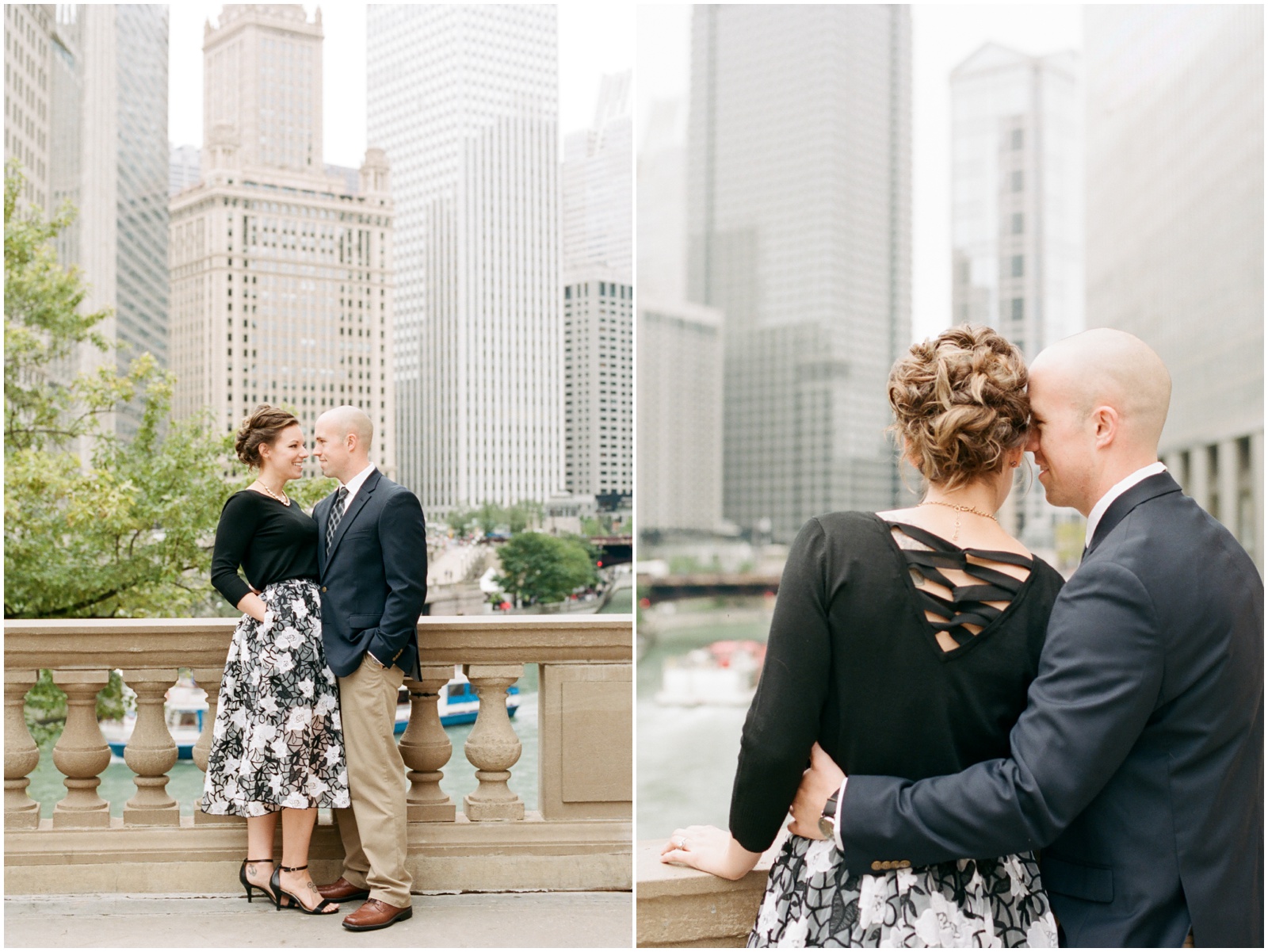 Engagement in downtown Chicago