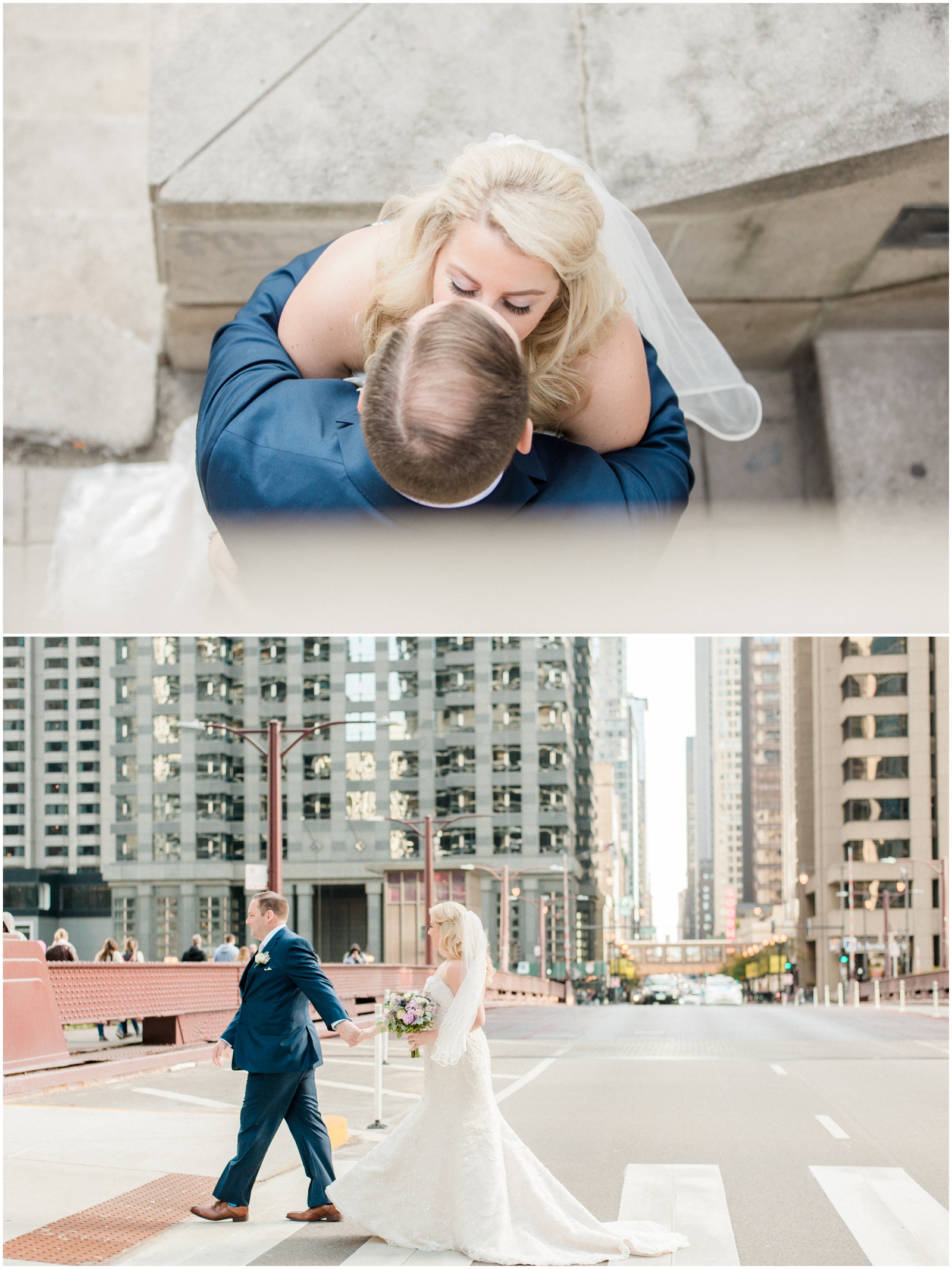 wedding portrait downtown chicago