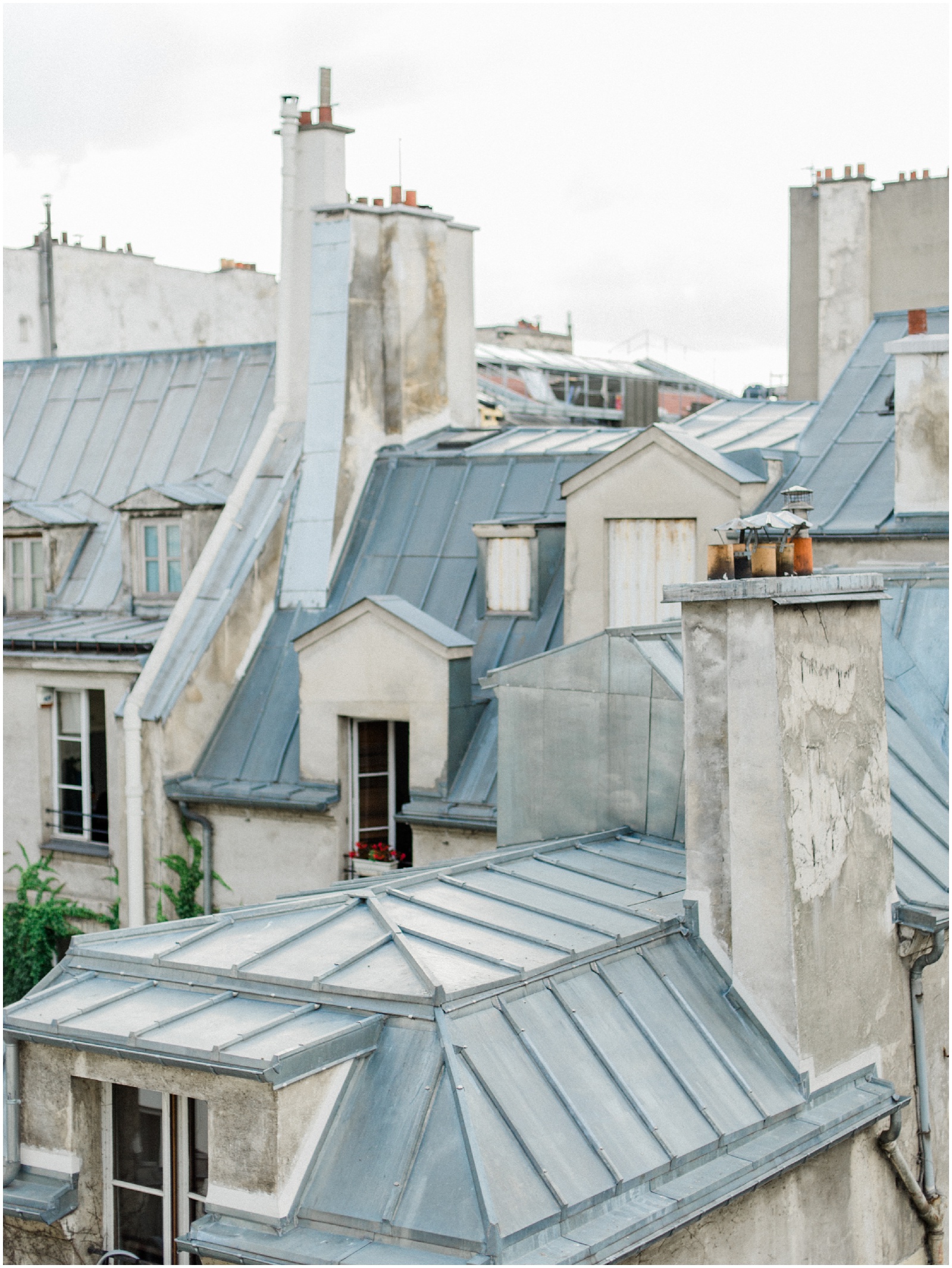 blue paris rooftops