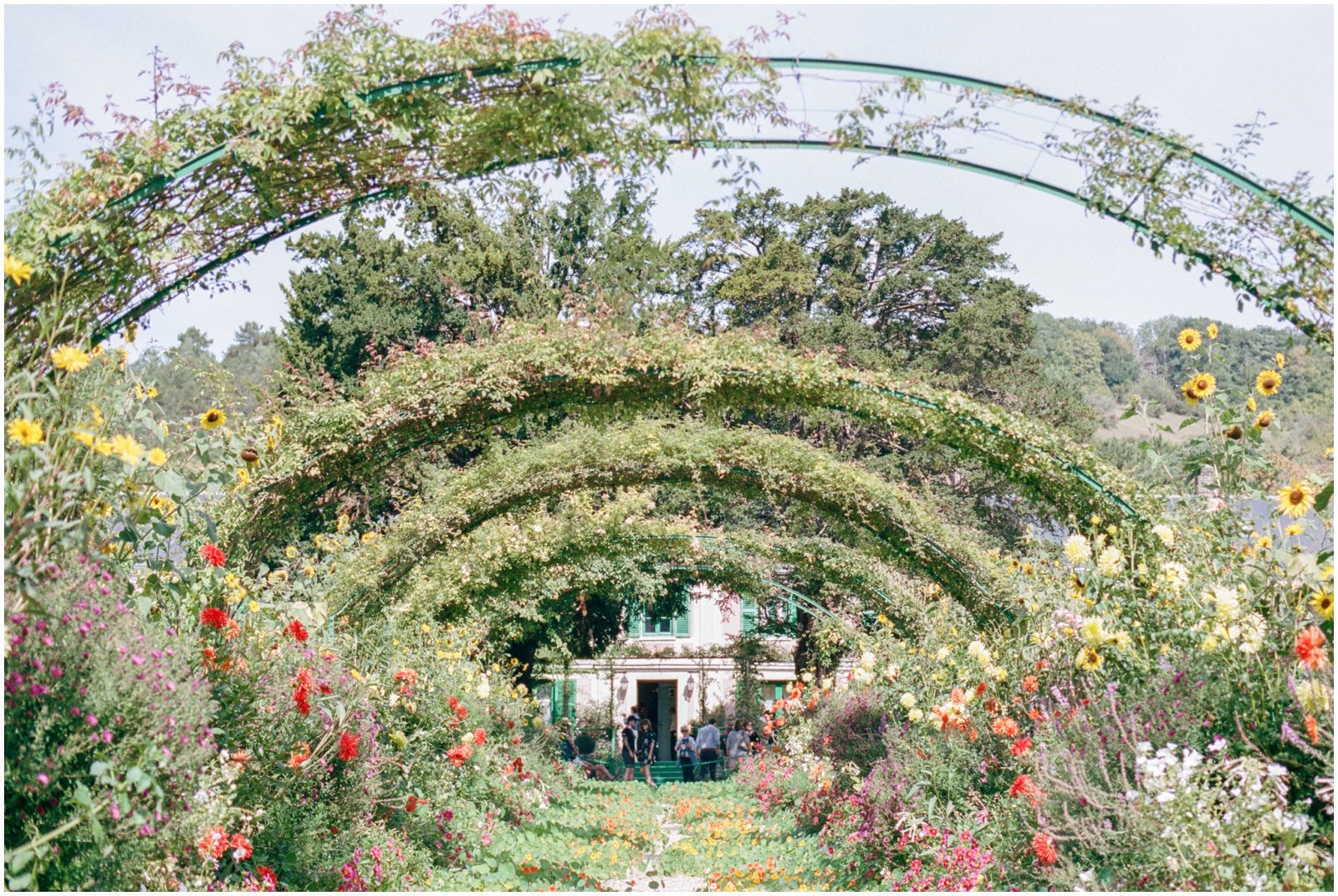 floral arches at monets garden in giverny france