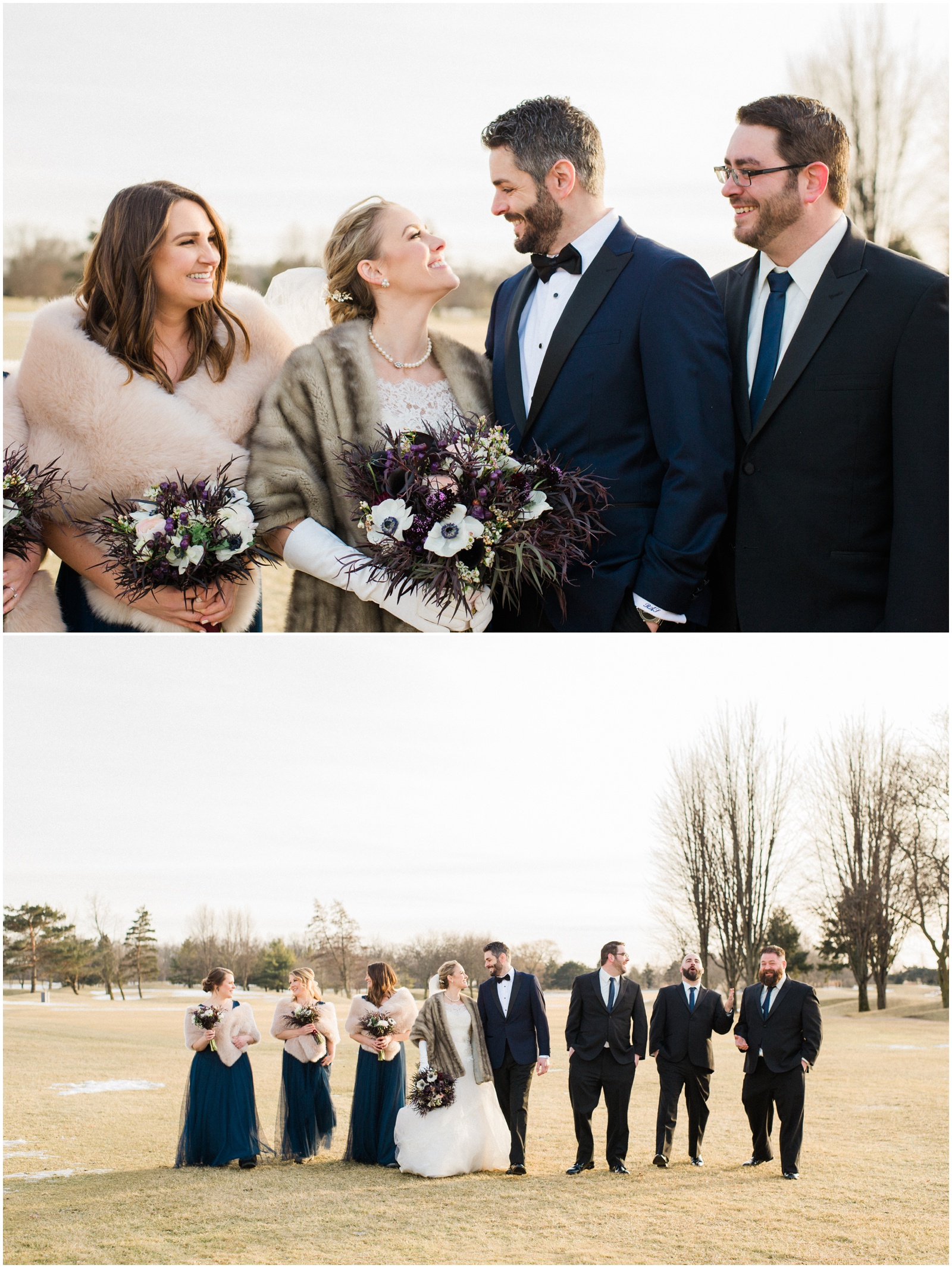 winter wedding at a country club