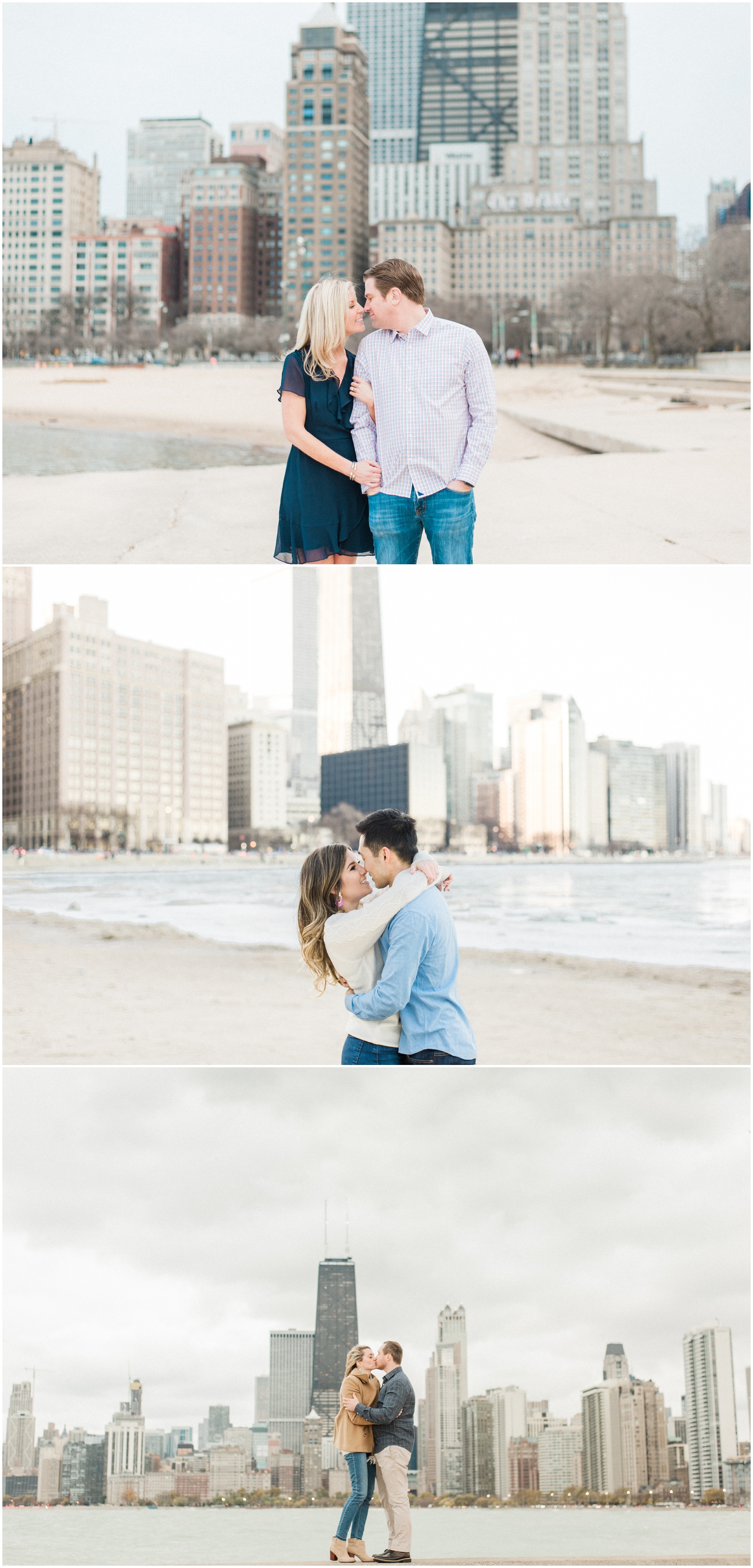 engagement photos on chicago beaches