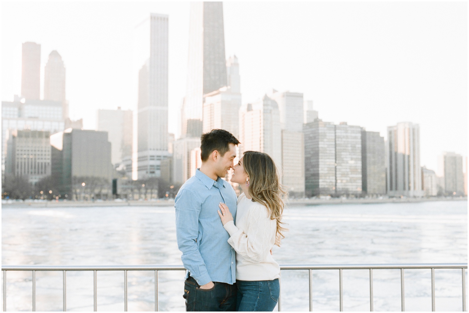 downtown chicago engagement photos