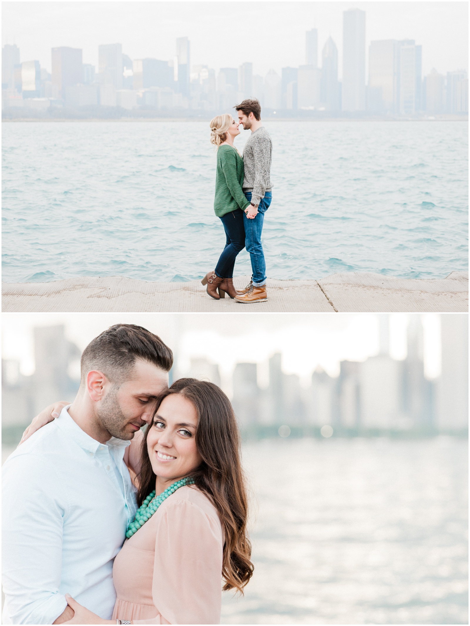 engagement session with chicago skyline