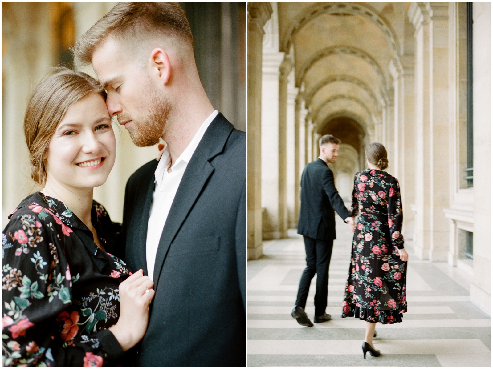 engagement photosession at Louvre Museum