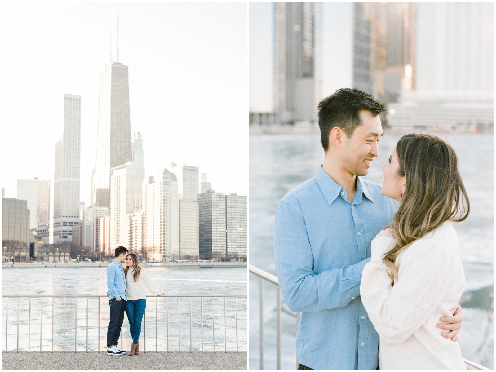cute chicago engagement session