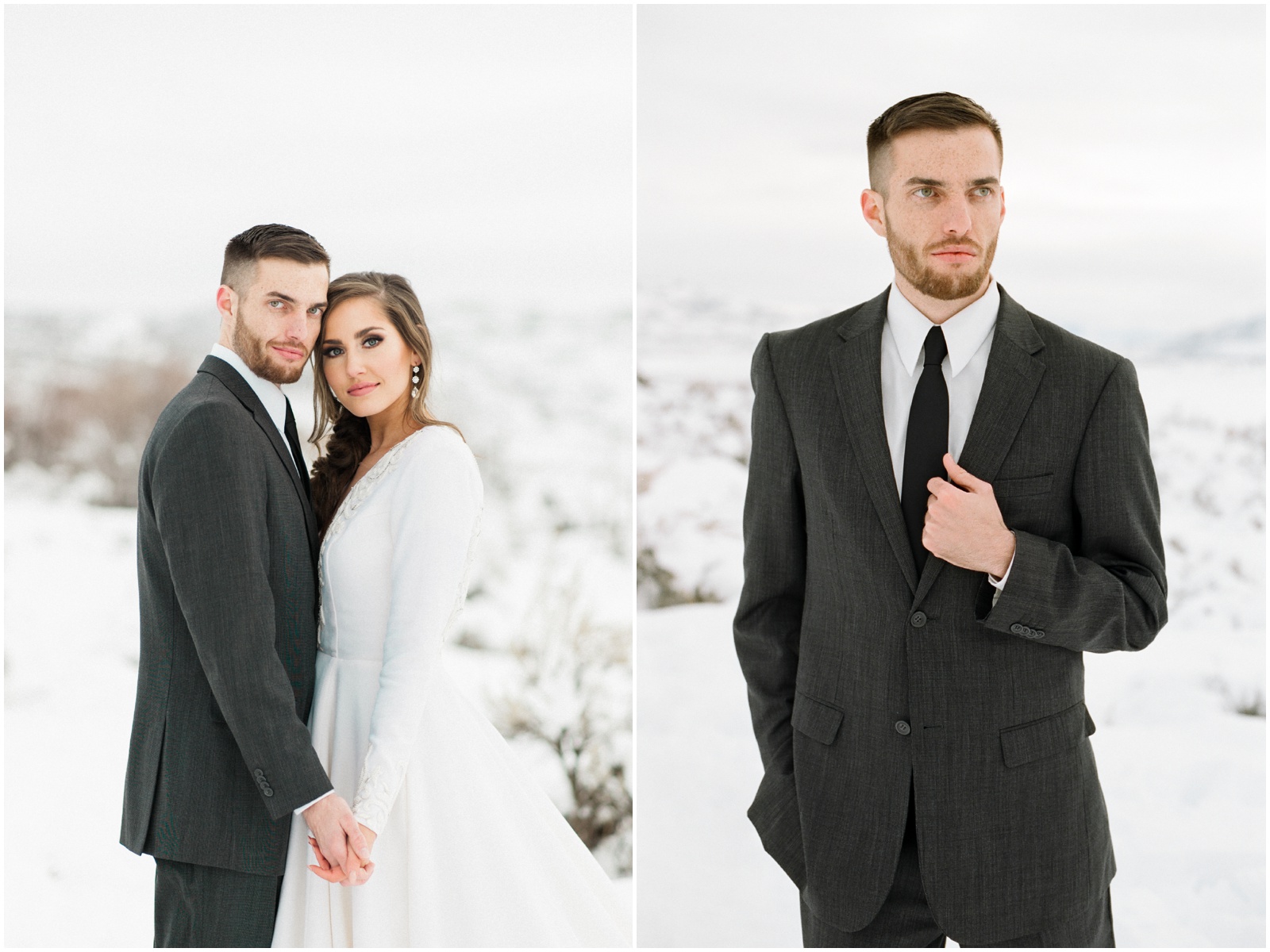 chic winter elopement in park city mountains