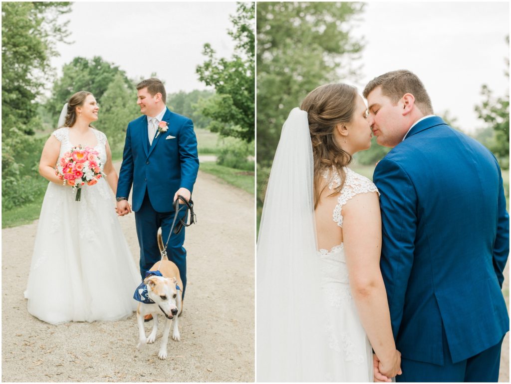 navy and coral chicago wedding