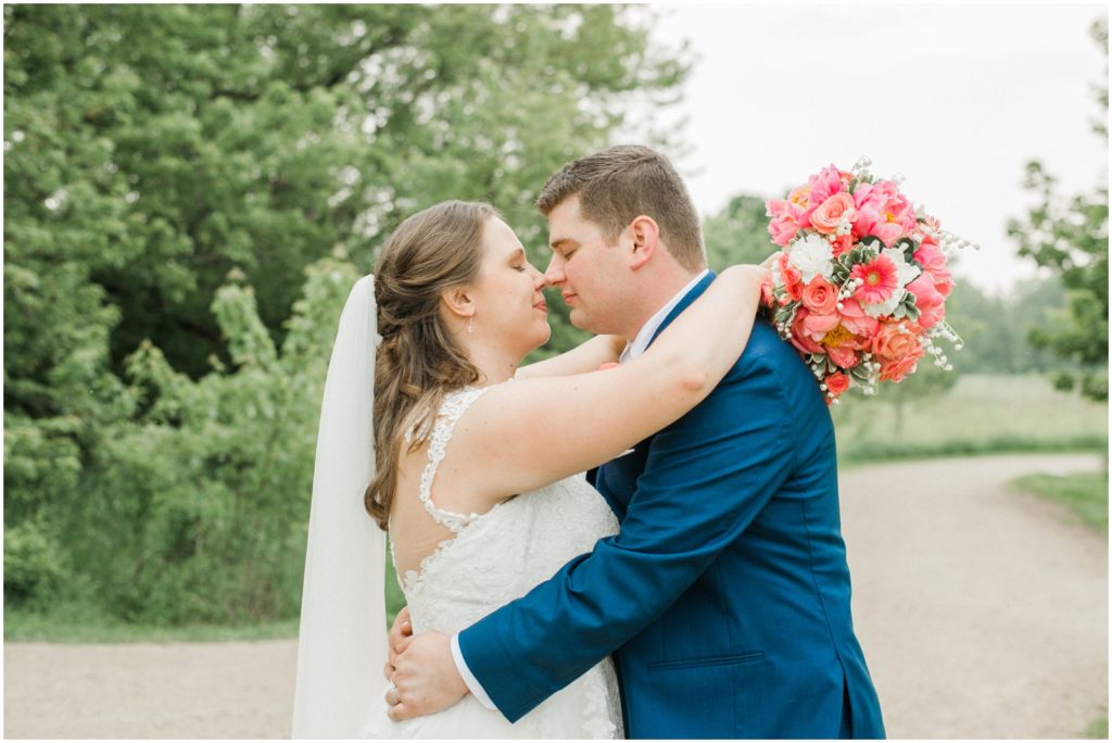 summer wedding at a forest preserve