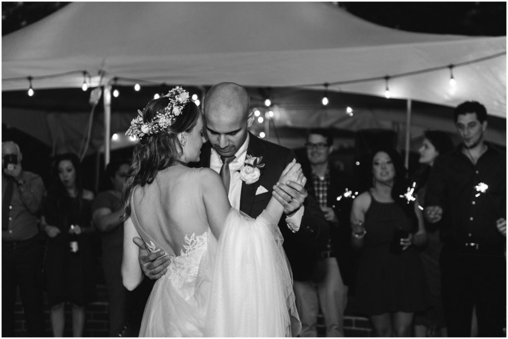 first dance with sparklers
