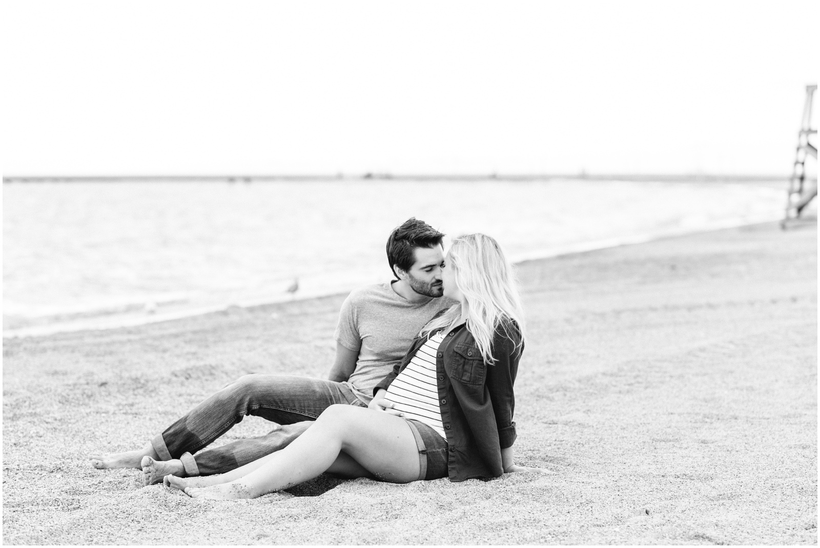 adorable beach maternity session