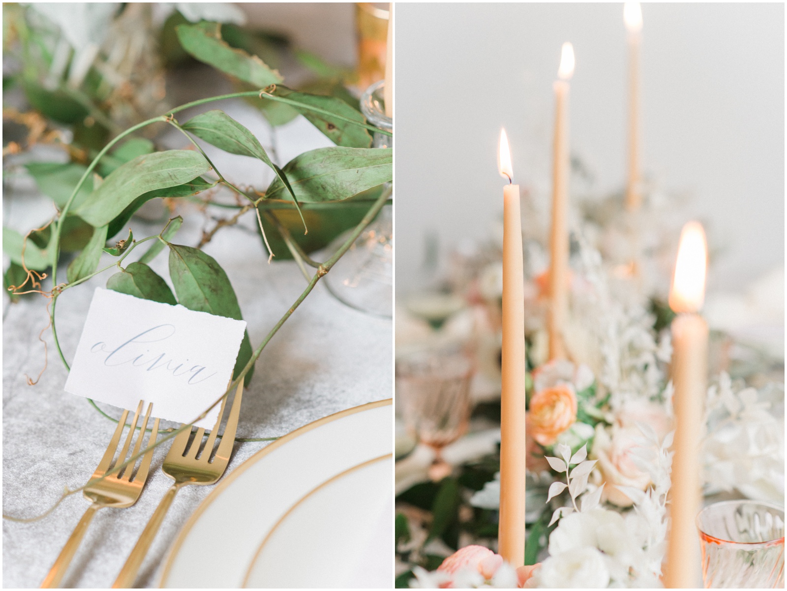 2020 wedding trends peach candles