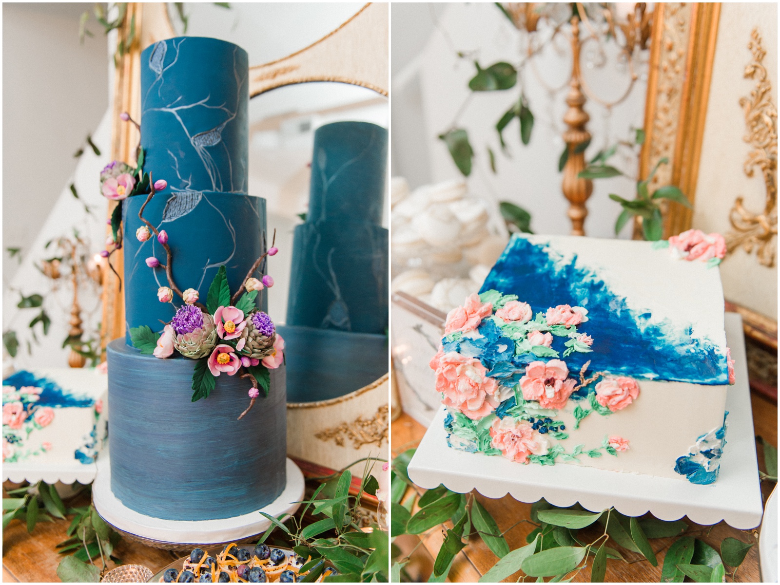 pantone classic blue wedding cakes