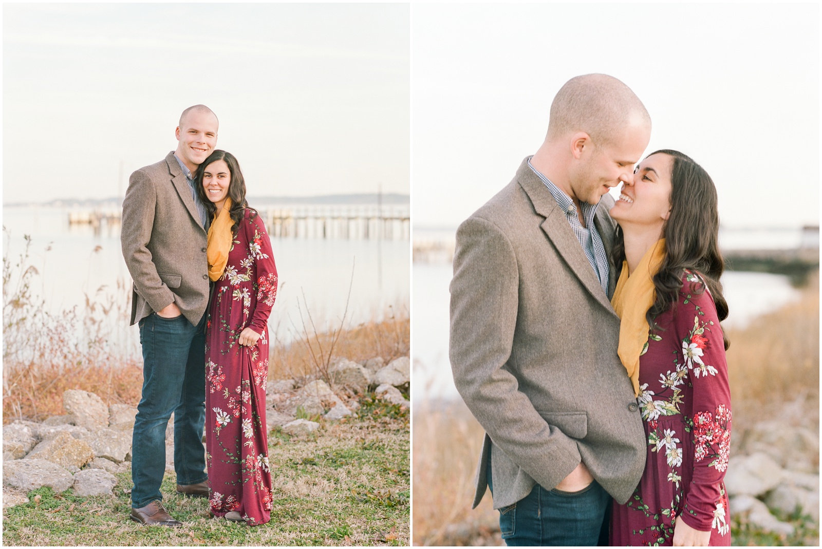 waterfront anniversary session in virginia
