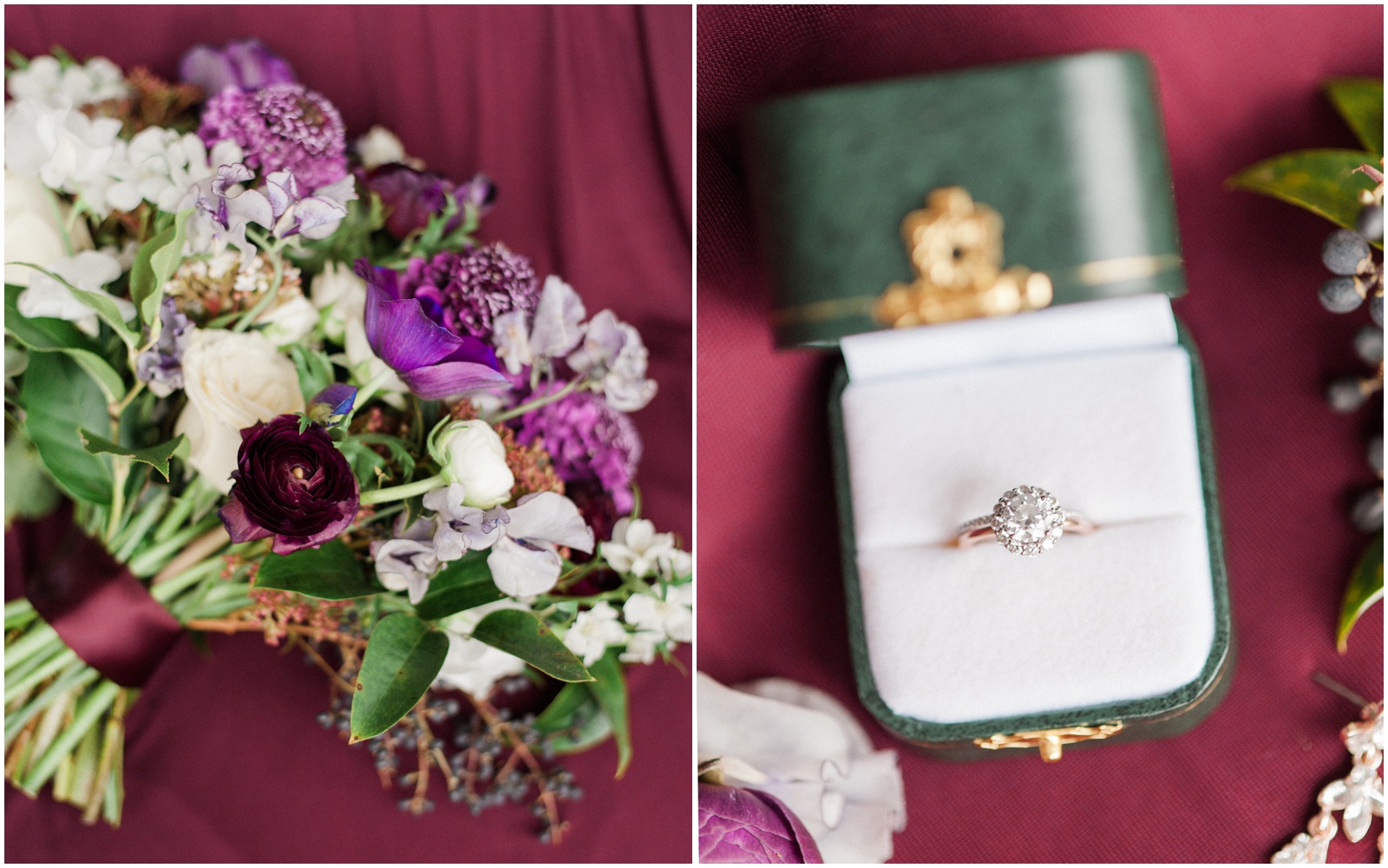 burgundy wedding bouquet