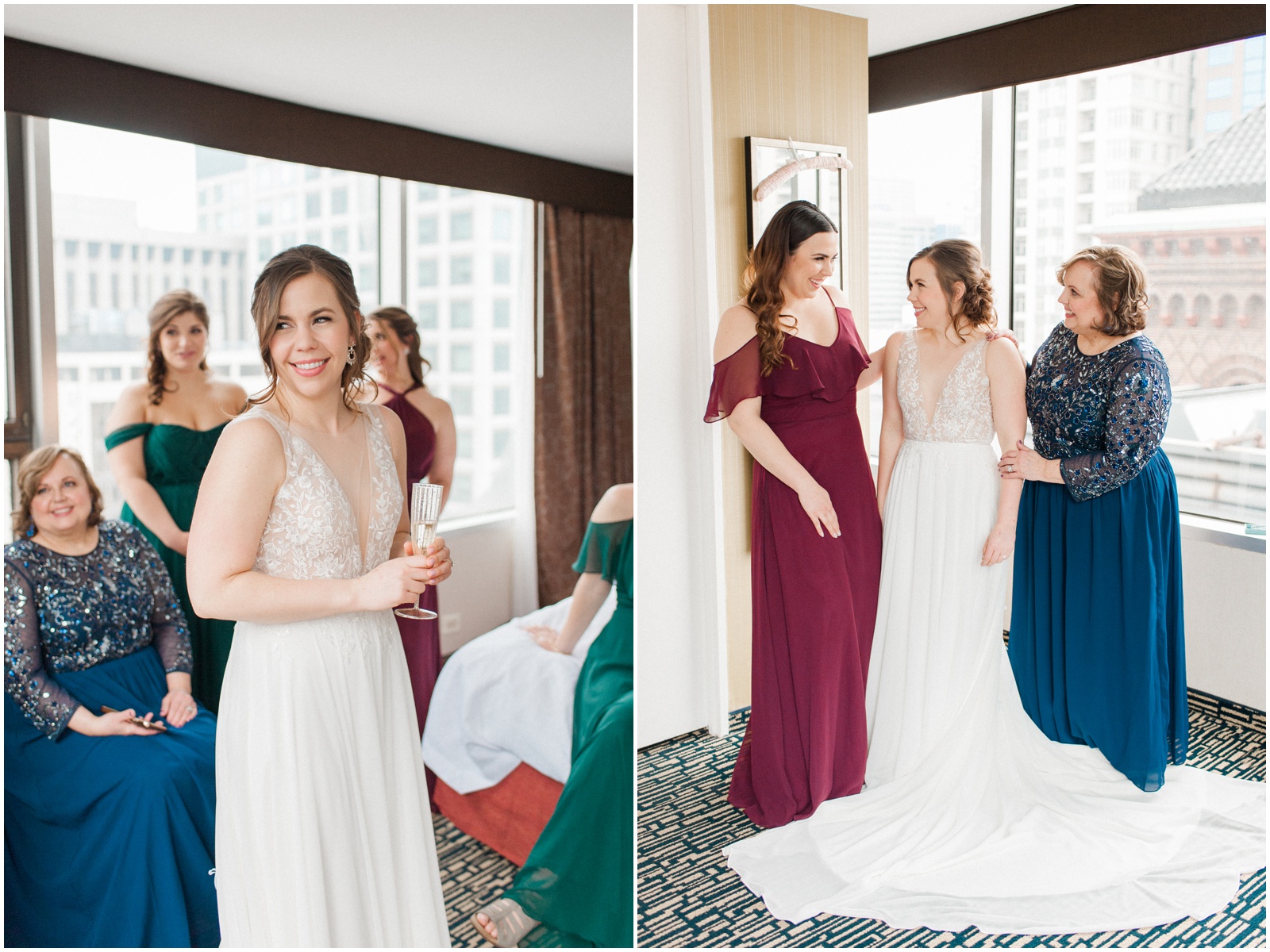 burgundy navy and emerald greenhouse loft wedding