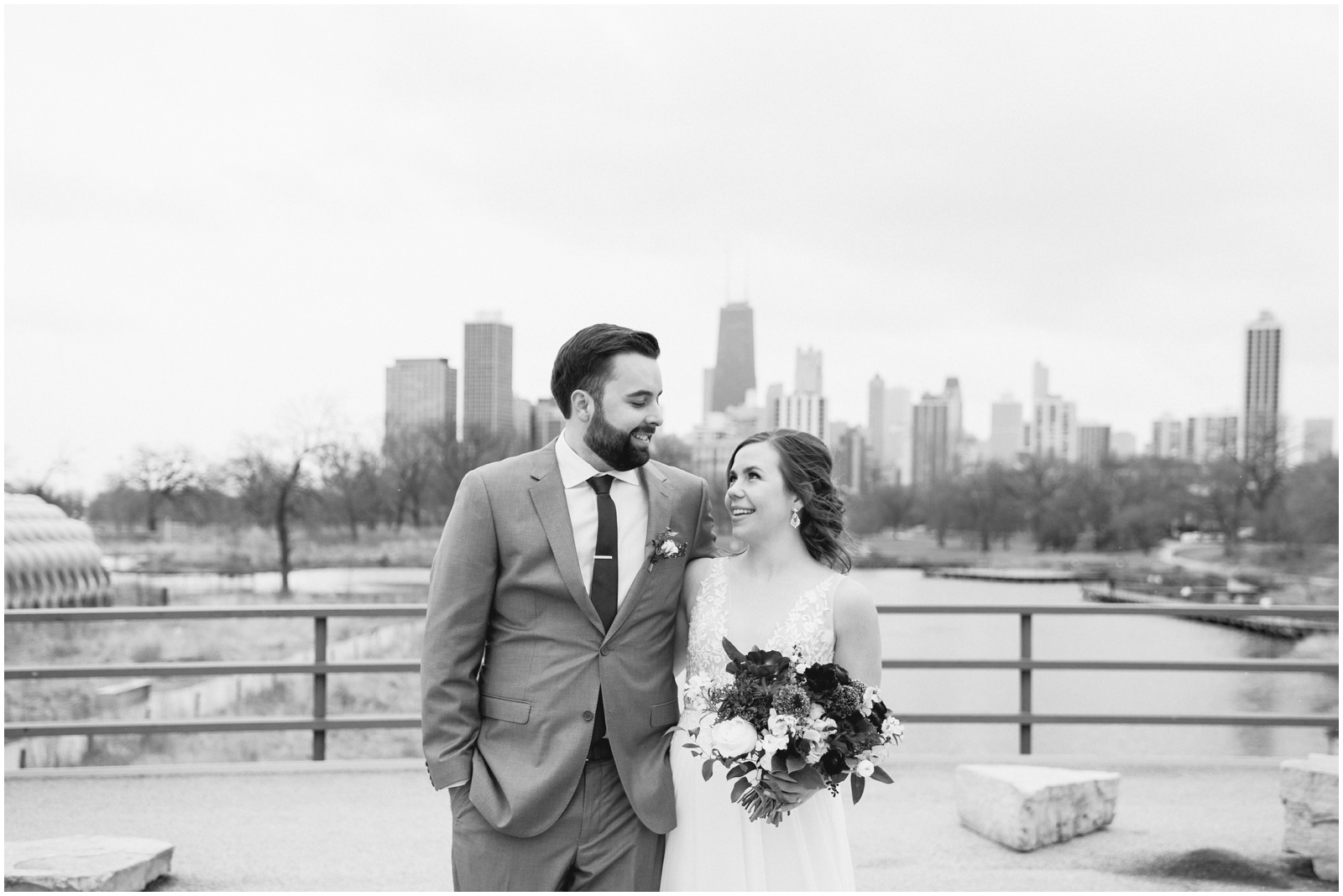 greenhouse loft winter wedding chicago