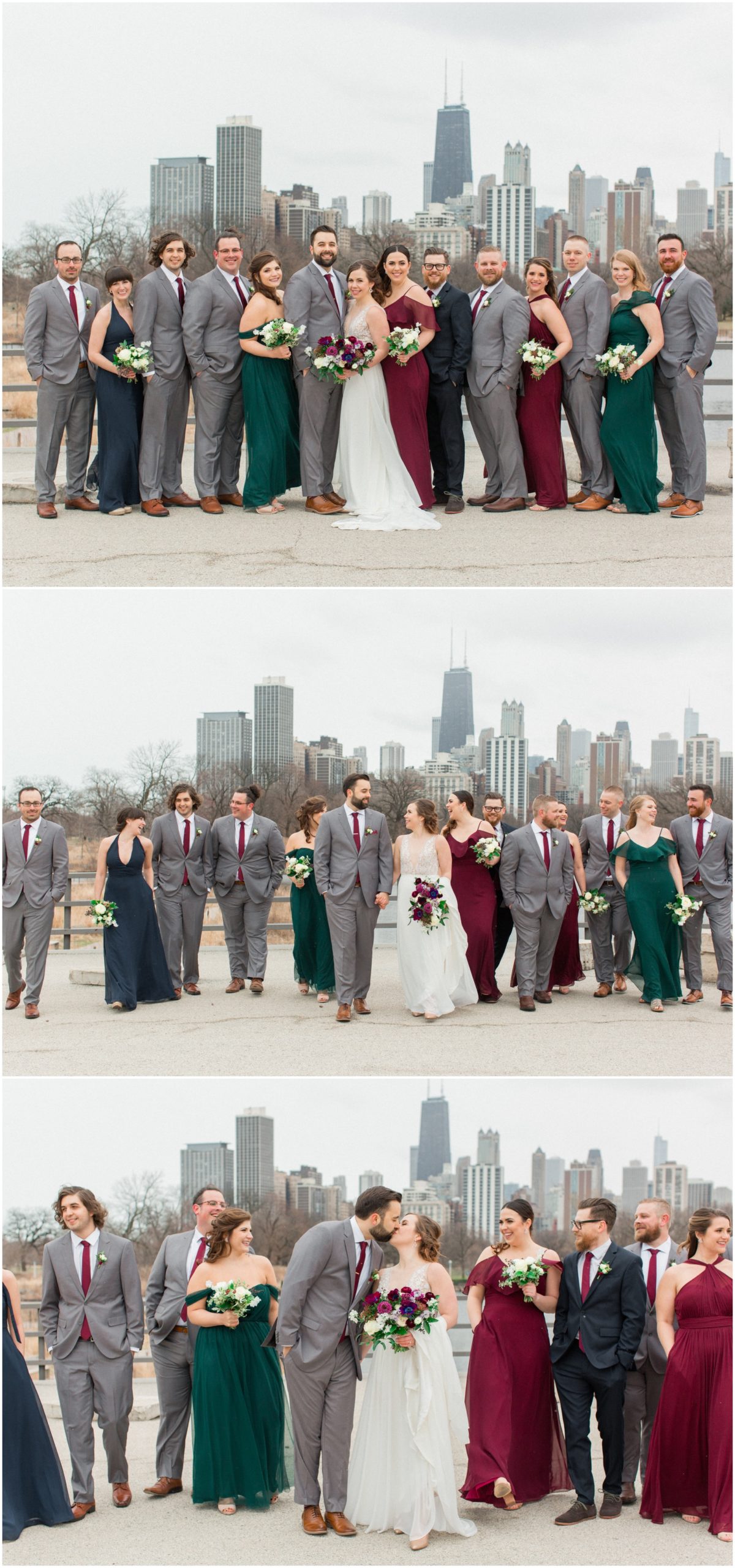 winter wedding burgundy navy emerald