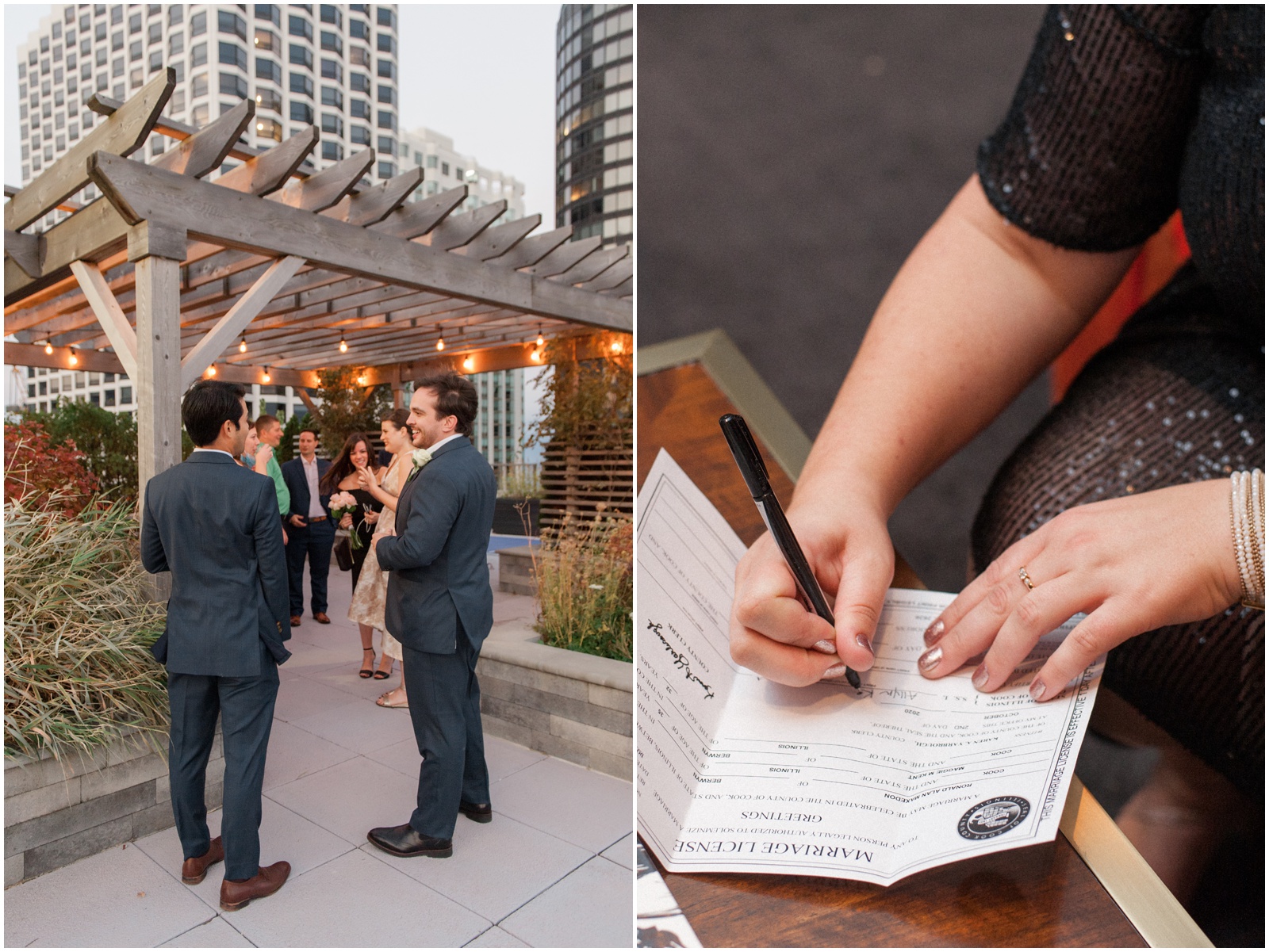 intimate wedding chicago penthouse rooftop