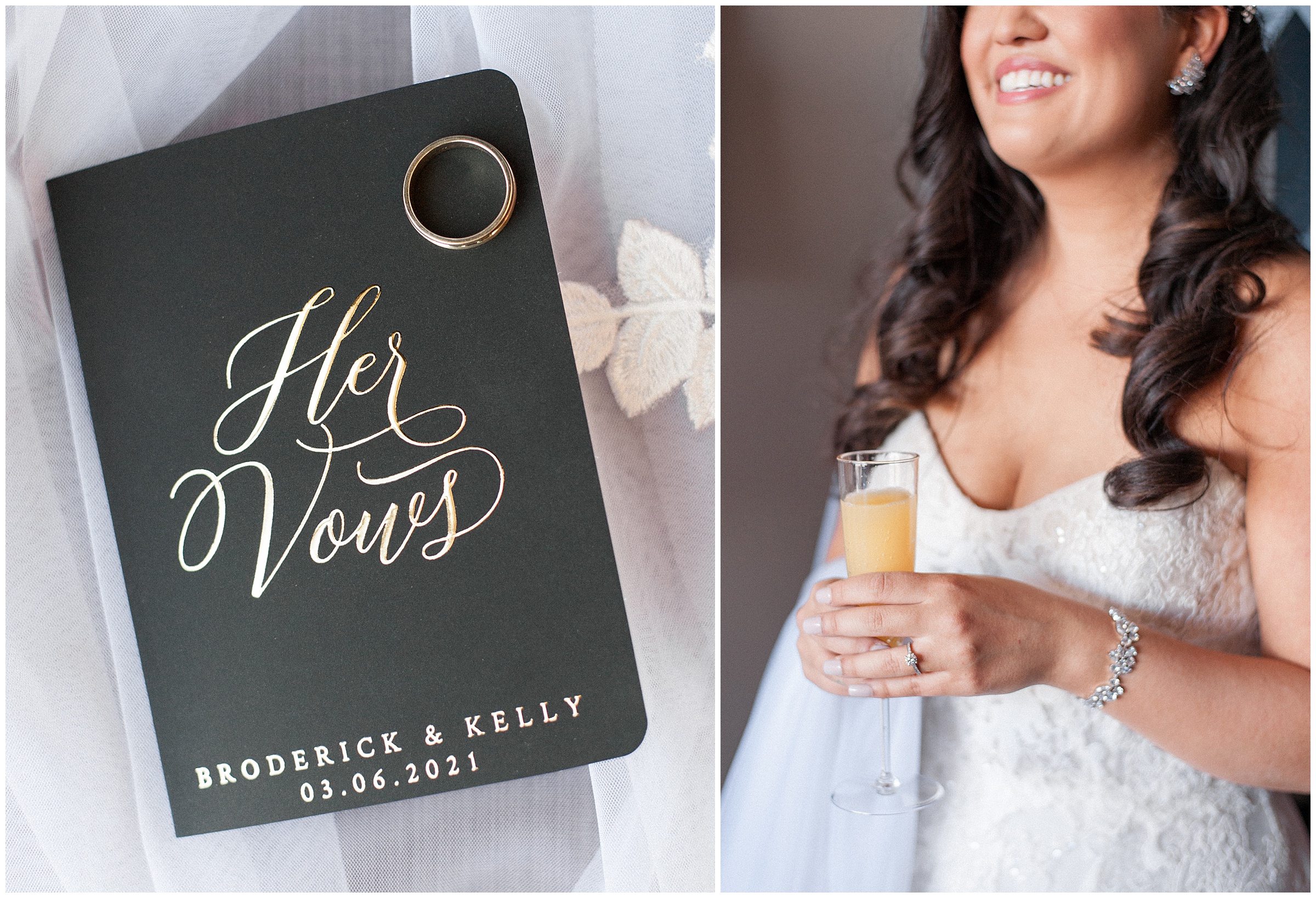 bride vow book black and gold