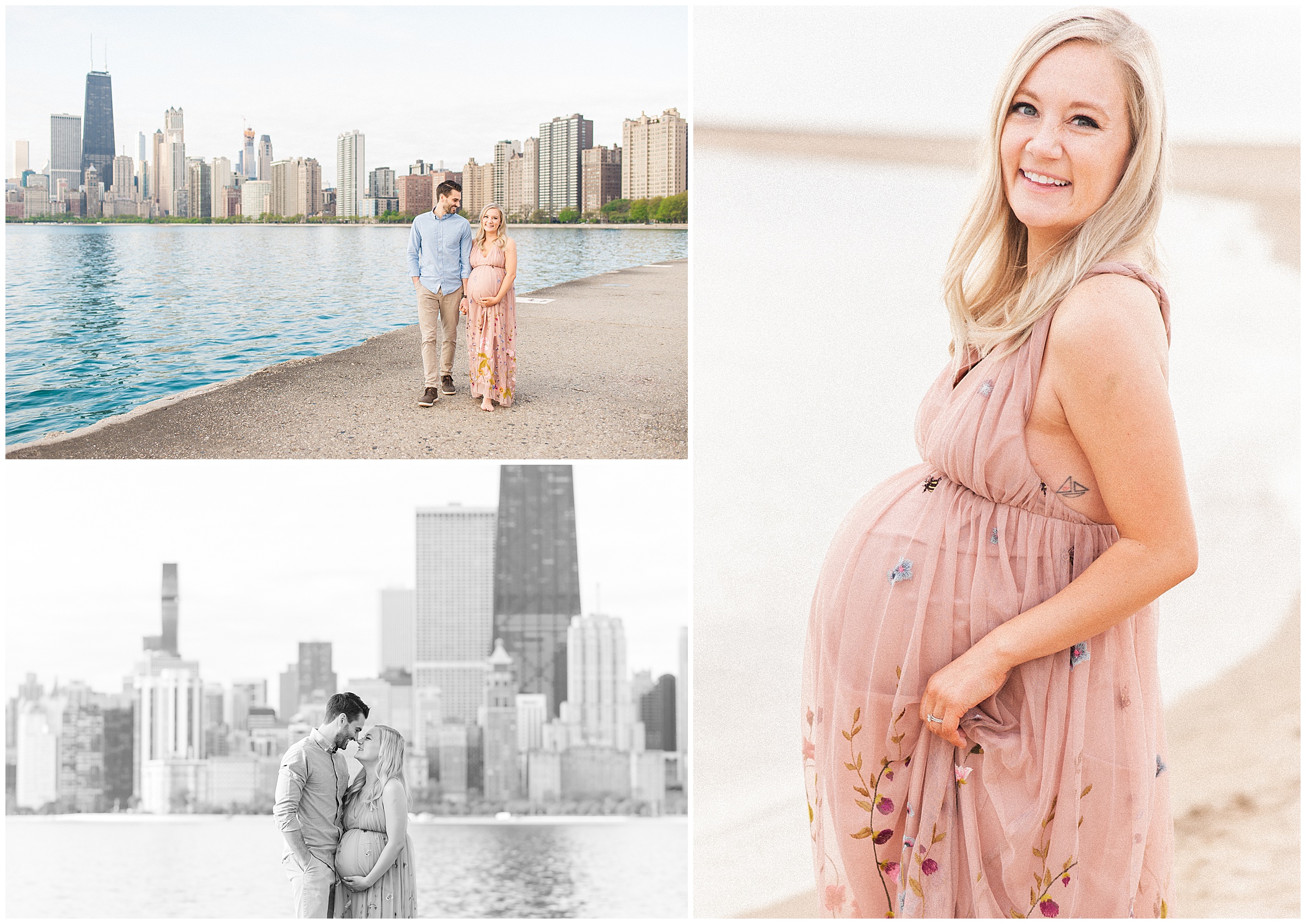 chicago skyline maternity session