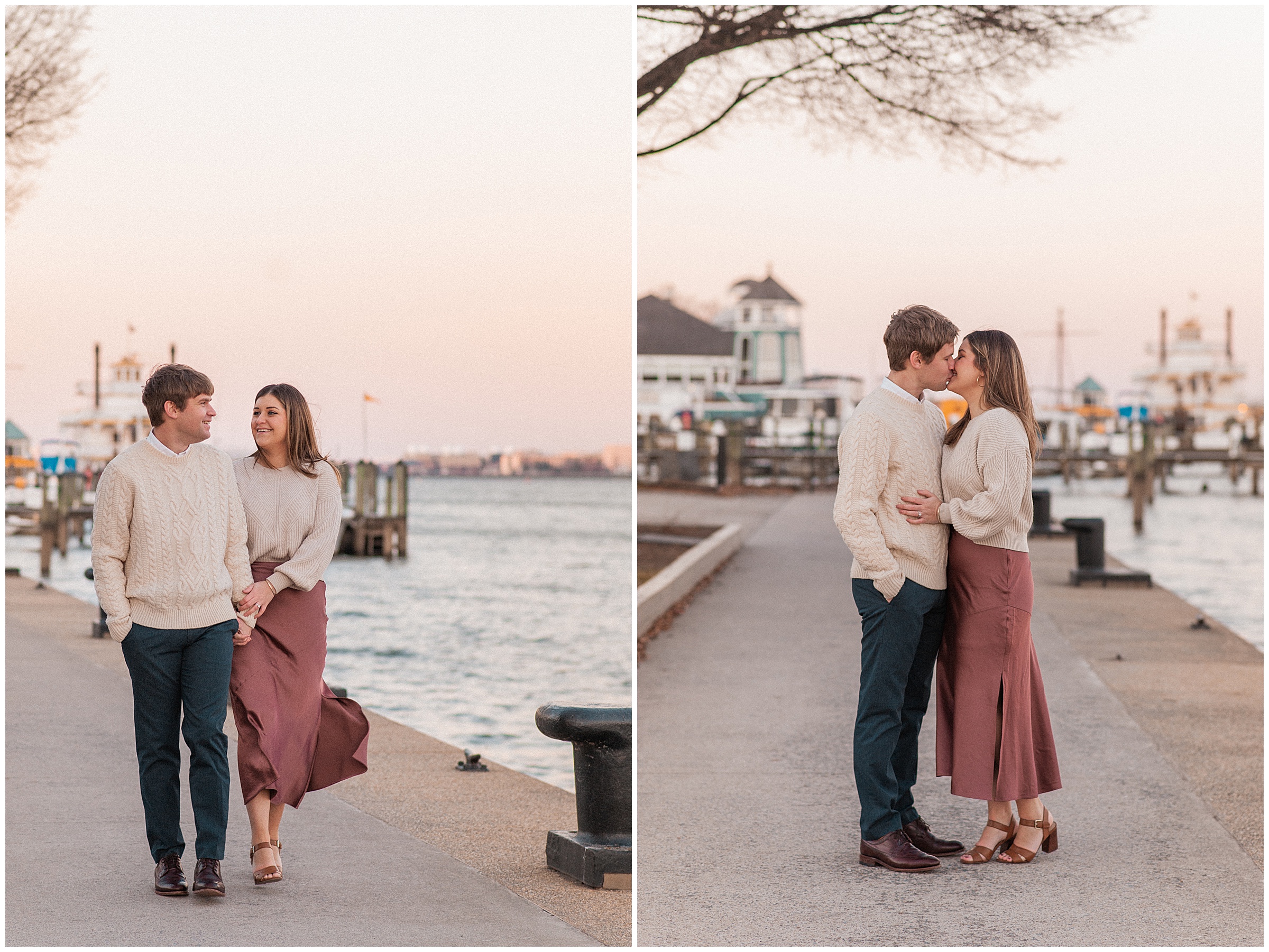 Alexandria waterfront engagement photos