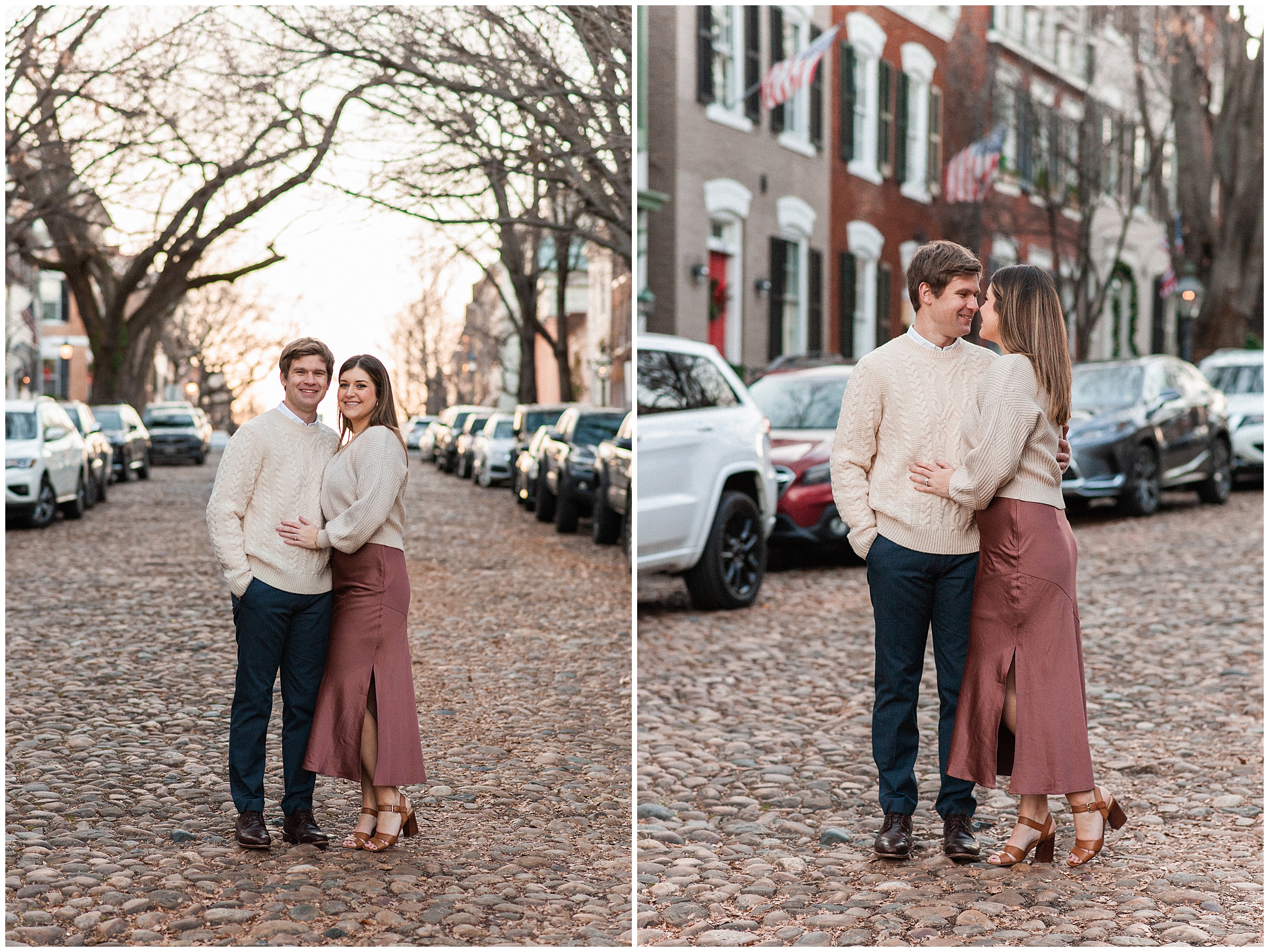 Captain's Row engagement session Alexandria, Virginia.
