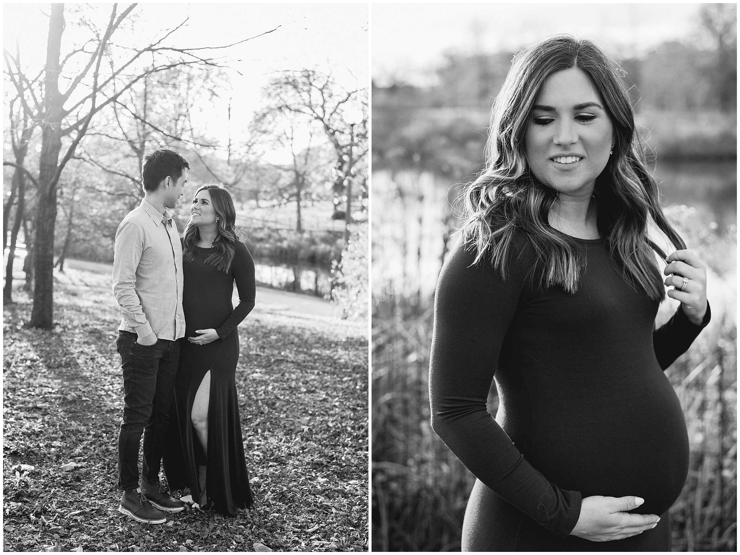 long sleeve maternity dress