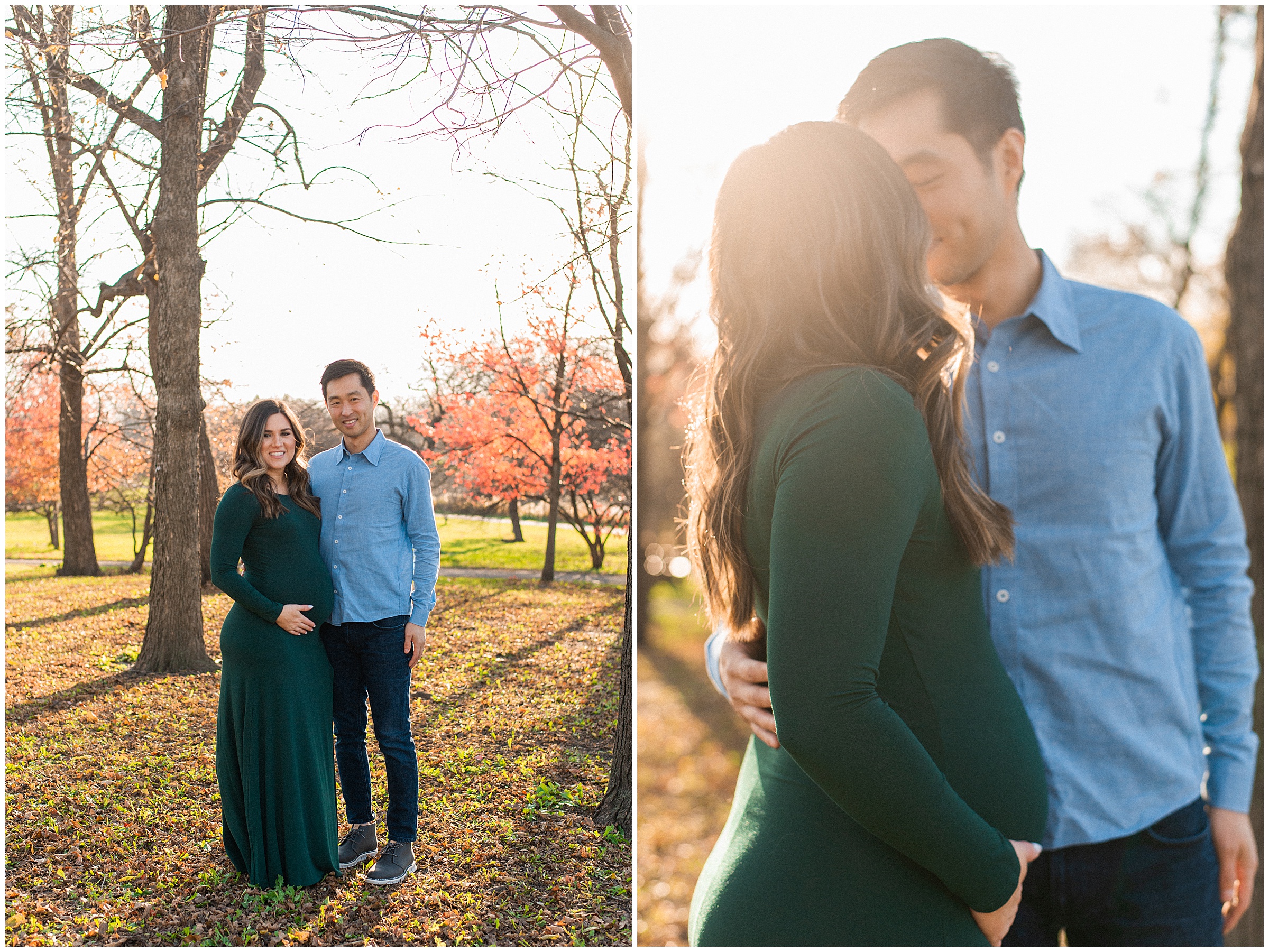 fall maternity photos at humboldt park