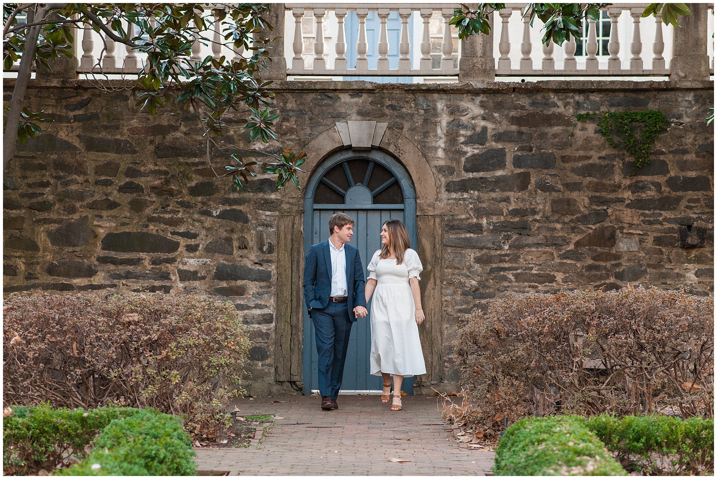 Carlyle House engagement session Alexandria, Virginia