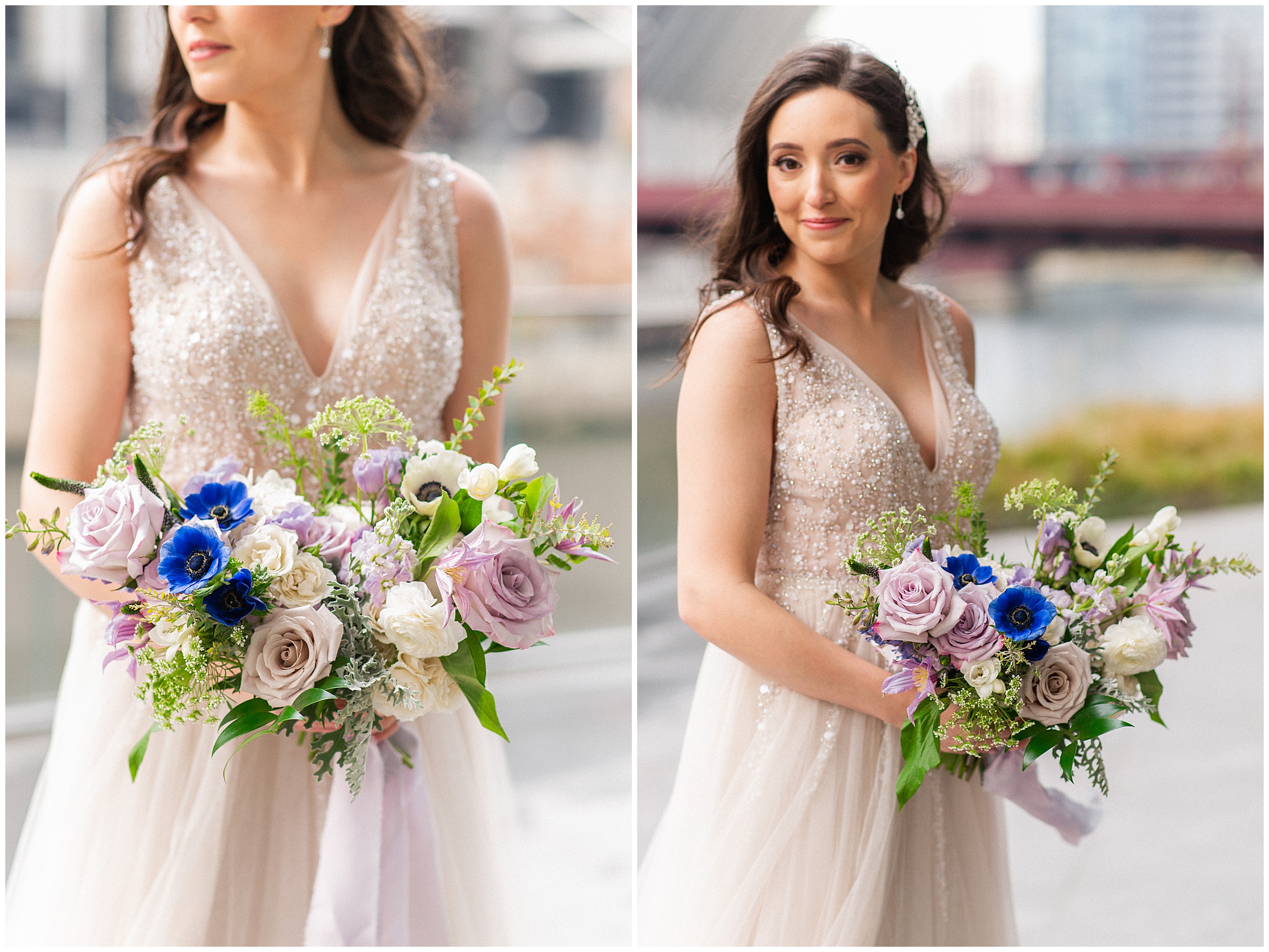 purple wedding bouquet